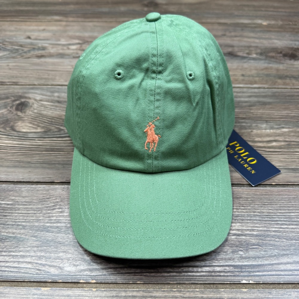 Polo Ralph Lauren Mens OS Ball Cap Sage Green Iconic Cotton Chino Pony NWT